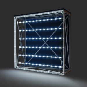 โครงสร้างและ การติดตั้งไฟ LED Lightbox counter,เคาน์เตอร์กล่องไฟ,สำเร็จรูป,ผ้าพิมพ์