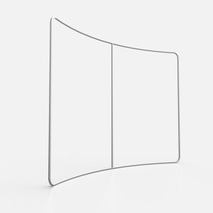โครงอลูมเนียม fabric backdrop, tension,แบคดรอปผ้า, C shape,ออกบูธ,จัดบูธ,ผ้าพิมพ์ลาย
