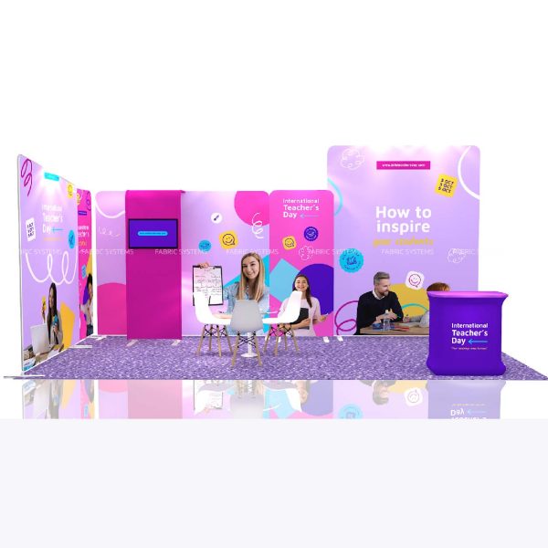 บูธสำเร็จรูป แบคดรอปผ้า, ออกบูธ,อุปกรณ์ออกบูธ, backdrop, ,จัดบูธ,ผ้าพิมพ์ลาย,exhibition