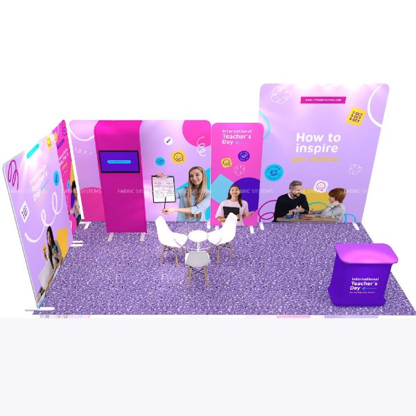 บูธสำเร็จรูป แบคดรอปผ้า, ออกบูธ,อุปกรณ์ออกบูธ, backdrop, ,จัดบูธ,ผ้าพิมพ์ลาย,exhibition