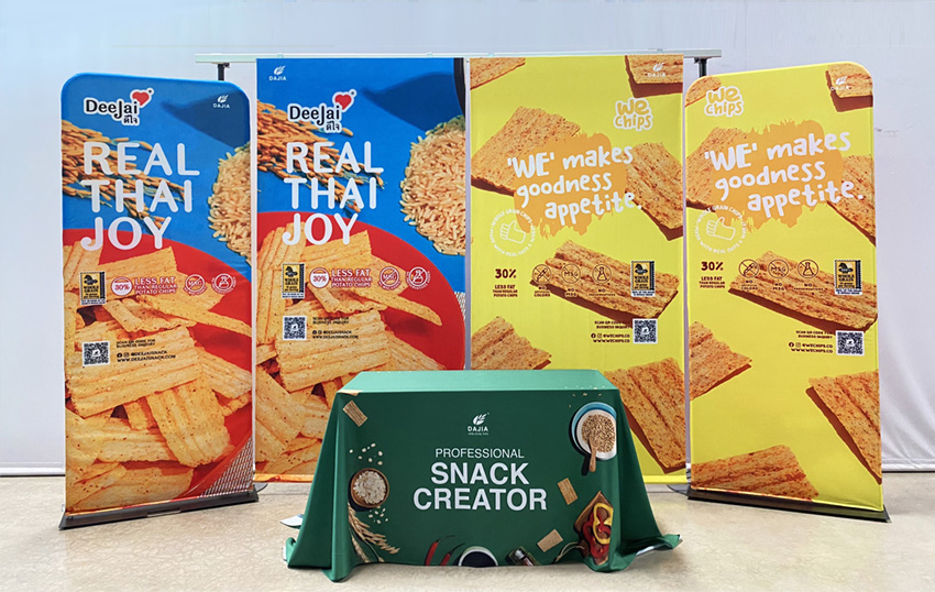 snack fabric booth stand set