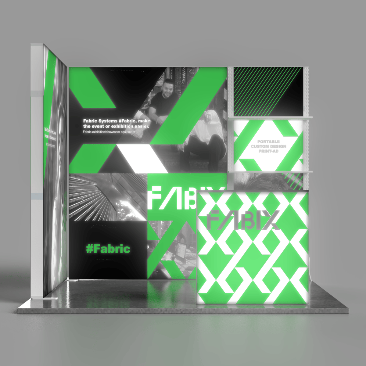 plastic frame lightbox booth 03 front