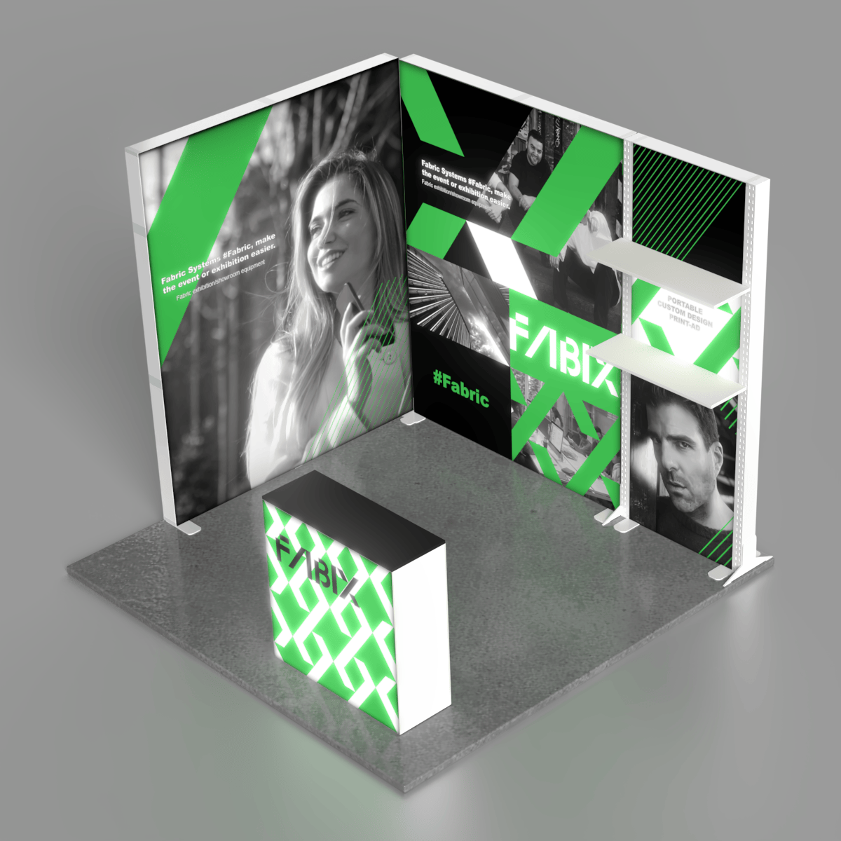plastic frame lightbox booth 03. iso