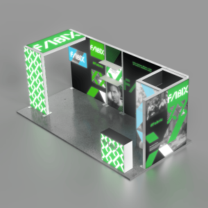 plastic frame lightbox booth with storage iso