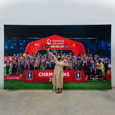 Mitsubishi electric esy,adjustable,SEG, backdrop, fabric,แบคดรอปผ้า,กล่องไฟ,ออกบูธ