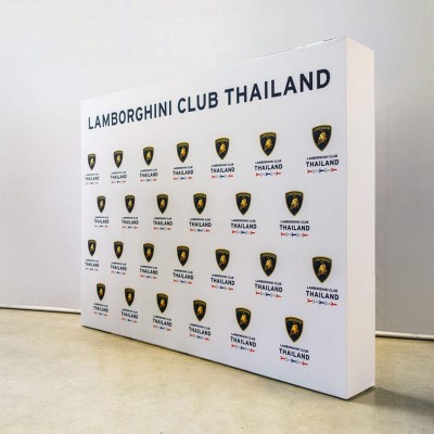 Lamborghini club Thailand pop up, lightbox,SEG, backdrop, fabric,แบคดรอปผ้า,กล่องไฟ,ออกบูธ