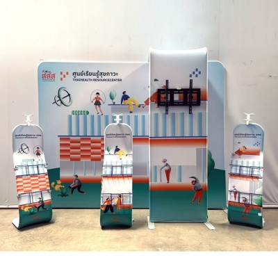 บูธสำเร็จรูป tension,SEG, backdrop, fabric,แบคดรอปผ้า,กล่องไฟ,ออกบูธ